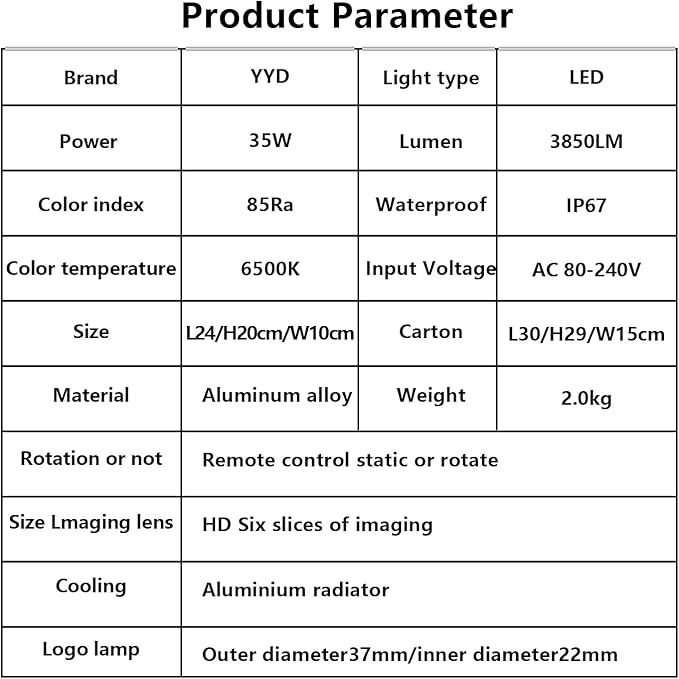 Custom Logo Projector Lights Custom GOBO projectors for Store Business or Wall Outdoor Waterproof ip67 HD led for Shop Advertising and Wedding 35W