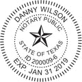 MaxMark Round Notary Pre-Inked Stamp for State of Texas
