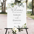 Greenery Wedding Welcome Sign, Eucalyptus Wedding Sign, Botanical Welcome Wedding Sign, Welcome to our Wedding Sign, Wedding Signs for Ceremony, Personalized Wedding Welcome Sign #11