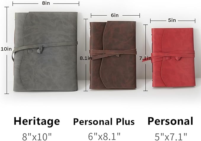 Leather Journal -, A5 Size Notebook 6x8.1 Inch, Genuine Leather Journals for Writing, Vintage Style, Ideal for Men and Women, Artists, Travelers, Grey