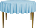 Lann's Linens - 10 Premium 70" Round Tablecloths for Wedding/Banquet/Restaurant - Polyester Fabric Table Cloths - Baby Blue