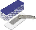 Name Tag/Badge Blanks - 10 Pack - Blue 1" X 3", Round Corners, Magnetic Backing