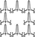 8PCS Premium Black Iron Plate Stands for Display 4 Inch, Decorative Solid Metal Plate Holders for Displaying, Mini Easel, Frame, Book, Card, Plaque, Bowl, Picture Stands for Display