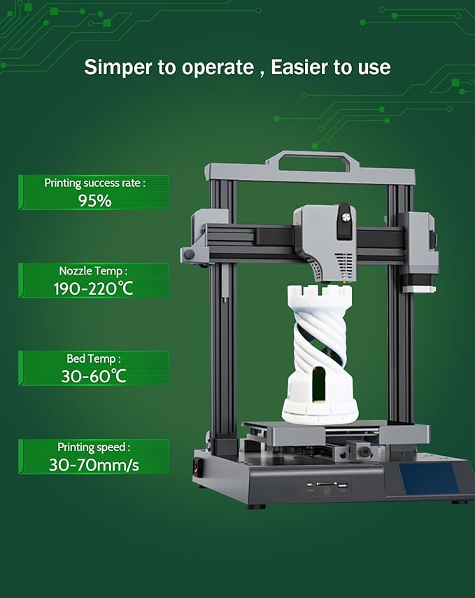 DURAMIC 3D PLA Glow Green in The Dark Filament 1.75mm 1Kg, 3D Printing Luminous Filament 1.75mm Dimensional Accuracy +/- 0.02 mm, Fit Most FDM 3D Printers