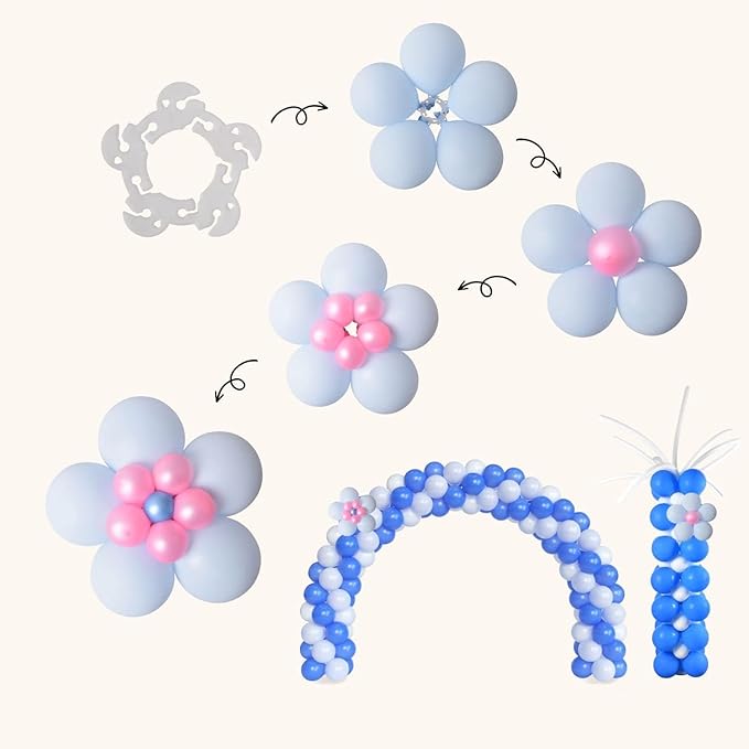 100PCS Balloon Arch Clips, Reusable Balloon Clips for Balloon Arch, Plastic Balloon Supplies for Stand, Balloon Garland Clips for Party Wedding Baby Shower Decorations