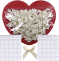 60pcs 1.7" Mini Ivory Ribbon Bows Decor – Small DIY Cream Satin Bows for Crafts, Little Bows for Gift Wrapping, Tiny Bow Stickers for Note Card Bow Baby Shower Cake and Candle Decorations