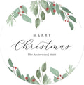 Custom Stickers for Weddings, Birthdays & Businesses - Personalized Labels with Your Logo - Waterproof, Fade and Heat Resistant - Pack of 100-1000 (Wreath F, 4 Inch)