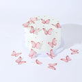 48Pcs Edible Butterflies for Cake Decorations Pink Wafer Paper Butterfly Cupcake Toppers Wafer Glutinous Paper Butterflies for Wedding Baby Shower Kids Birthday Party Cupcakes Decorating (Pink)