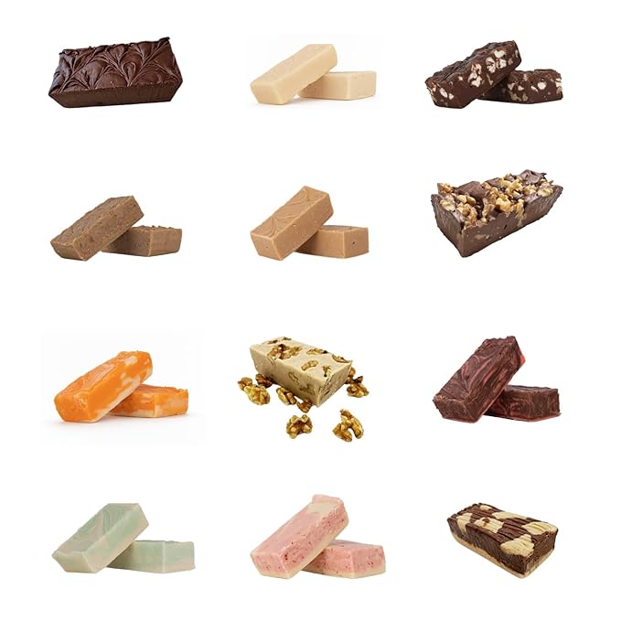 Uncle Butch’s Fudge Gift Box – 4-Piece Custom Flavors Sampler Made with Real Butter – Handcrafted Fudge Candy – Choose from 70+ Creamy Options Like Chocolate, Pumpkin, Peppermint & More (32 oz) 1 Pack