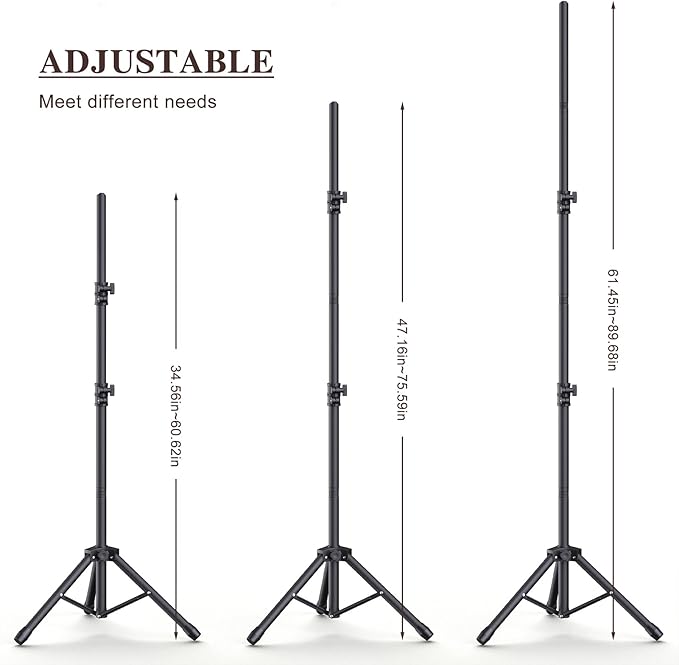 Backdrop Stand 10x7.5ft (WxH), Photo Back Drop Stand for Party, Heavy Duty Background Stand Kit with 6 Clamps and 2 Sandbags