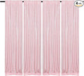 Pink Sequin Curtains 2FTx8FT 4 Panels Pink Sequin Backdrop Curtain for Parties Glitter Backdrop Photo Background for Wedding Baby Shower