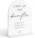 Let Love Glow Sign Wedding, White Arch Acrylic Sign, Wedding Dance Floor Props, Bridal Shower Decor, Engagement Party Decor, Centerpiece Table Decorations Party for Bride and Groom-15