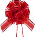 7 Pieces Large Pull Bows, 6 inche, Big Bow for Gift Wrapping, Christmas Party Birthday Gift, Wedding Baskets,Valentine's Day Gift Decorations, Flower Decoration (Red)
