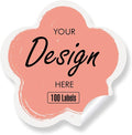 Custom Stickers Personalized Labels - Customized Stickers with Any Design Image Logo Text,Custom Thank You Label Stickers,Custom Stickers for Business Logo,100 Labels (Flower,3.5"x3.5")