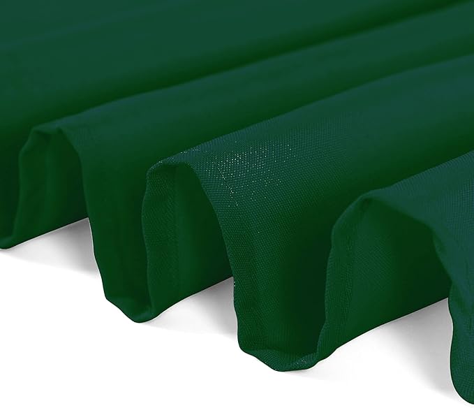132 inch Round Tablecloth Washable Polyester Table Cloth Decorative Table Cover for Wedding Party Dining Banquet（132 inch, Hunter）