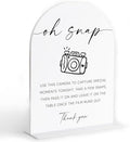 Disposable Cameras for Weddings Sign, White Arch Acrylic Sign, Wedding Reception Decorations, Bridal Shower Decor, Engagement Party Decor, Centerpiece Table Decorations Party for Bride and Groom-23