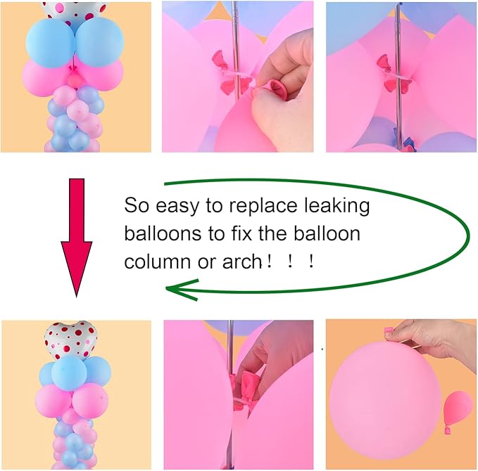 100PCS Balloon Arch Clips, Reusable Balloon Clips for Balloon Arch, Plastic Balloon Supplies for Stand, Balloon Garland Clips for Party Wedding Baby Shower Decorations
