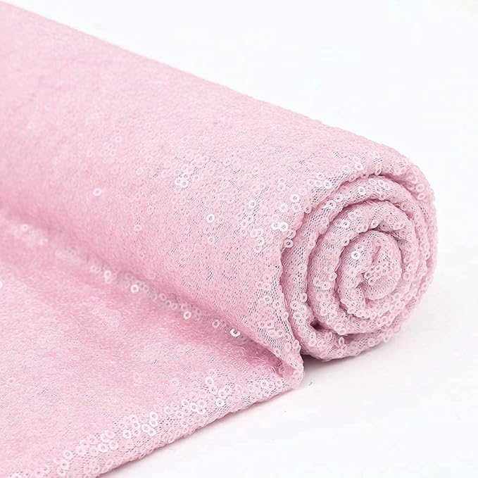 Pink Sequin Backdrop Curtains 2 Panels 4FTx8FT Glitter Pink Photo Backdrop Drapes Party Wedding Baby Shower Curtain Sparkle Photography Background