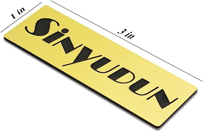 Custom Engraved Name Tag Badges for Business, Personalized Identification with Pin, Magnetic, Adhesive, or Blank Backing, 1"x3", Red/White Text