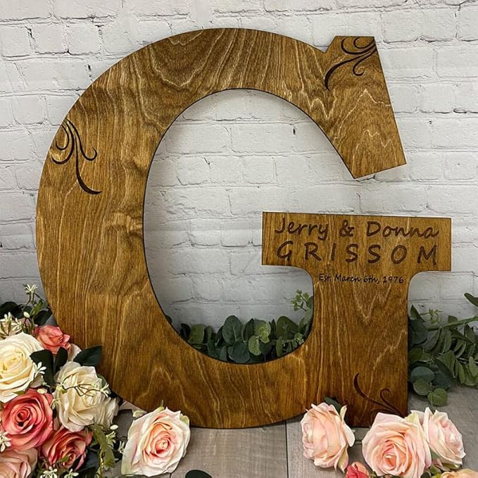 Personalized Wedding Guest Book Sign Custom Letter Name Date Rustic Wedding Guest Book Alternative Unique Guest Book for Wedding Anniversary Decor (Style 6)
