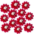 12pcs 8in 10in Paper Flowers Tissue Flowers Pom Paper Pom Poms Hanging Paper Flowers Wall Backdrop Wedding Party Flower Decorations DIY Art Craft Blooms for Birthday Baby Shower Nursey Decor red