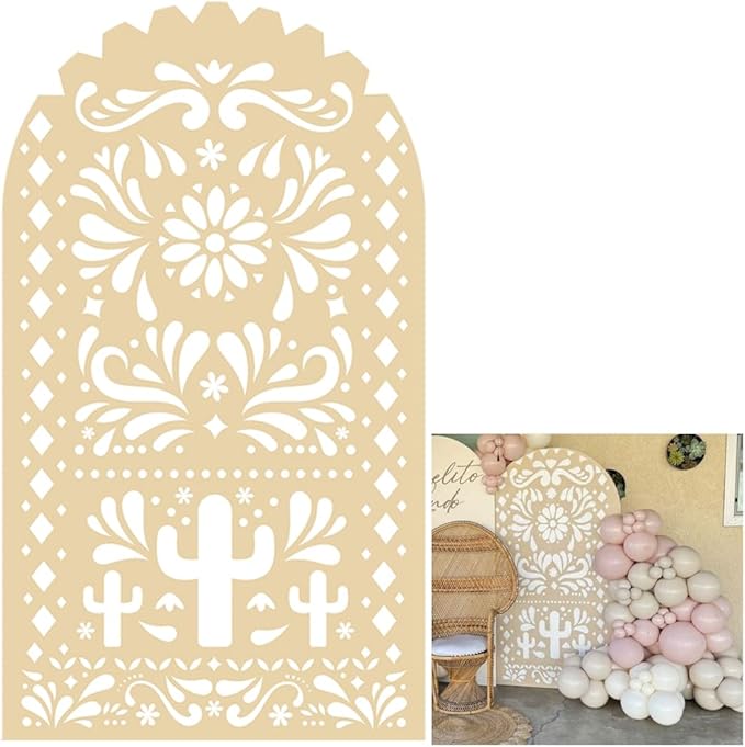 Mexico Theme Arch Stand Covers Fiesta Wedding Party Elastic Fabric Background Birthday Baptismx Baby Shower Decor Props (90x150cm(W35''H60''),G-3739)