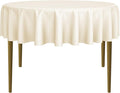Lann's Linens - 10 Premium 70" Round Tablecloths for Wedding/Banquet/Restaurant - Polyester Fabric Table Cloths - Ivory