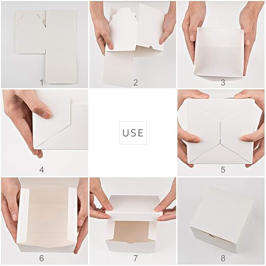MESHA White Gift Box 50PC 3x3x3'' Sturdy Gift Boxes with Lids, Bridesmaid Proposal Gifts Box for Bridal, Cupcake, Godmother, Groomsmen Proposal Box, Party Favor, Wedding Favor