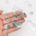 Wedding Confetti, Engagement Confetti for Wedding Shower Decorations, Bridal Shower Confetti for Bridal Shower Decorations, 160 PCS Glitter Silver I DO Confetti for Engagement Table Decorations