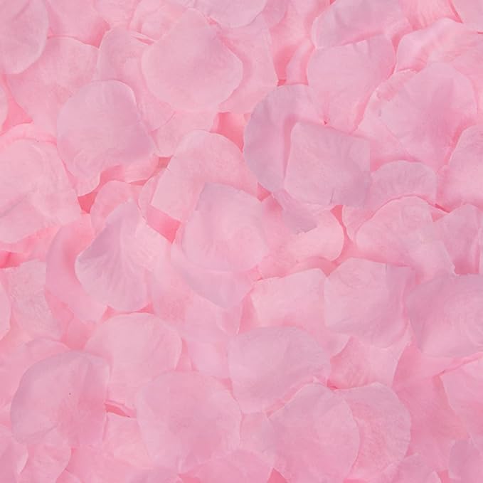 Ouddy Decor 5000 Pcs Rose Petals Artificial Flower for Valentine's Wedding Decor Romantic Night Event Anniversary Shower Engagement Party Home Decorations, Pink