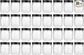 novelinks 8 oz Clear Plastic Jars with Screw-On Lids - BPA-Free Refillable Storage Containers for Slime, Spices, Crafts, Kitchen & Home Organization (32 Pack,Black)