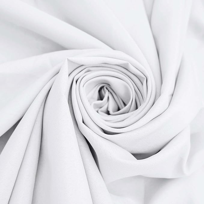 Efavormart Round Tablecloth, 132 Inch Stain & Wrinkle Resistant Washable Table Cloth, Decorative Polyester Fabric Table Cover for Banquet, Wedding, Dining- White