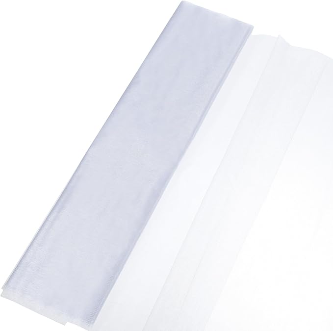 uxcell 19" by 5.5 Yard Tulle Fabric Backdrop Curtains for DIY Tutu Skirt Shower Decor Wedding Crafts Birthday Party Supplies, Silver Gray