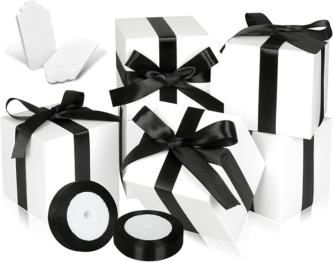 100 Pack Small Gift Boxes, 3x3x3 Inches Favor Boxes White Paper Gift Boxes with Lids for Presents, Crafting, Cupcake Boxes, Gifts, Candy Boxes for Wedding Party Bridal Shower Baby Shower Favors