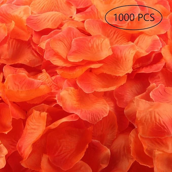 Ocharzy 1000 PCS Silk Flower Rose Petals for Wedding, Romantic Night for Her/Him Set, Artificial Fake Rose Petals for Engagement, Flower Decorations, Valentine's Day, Events, Party Decor