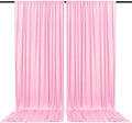 2 Panels Rose Pink Backdrop Curtain, 10 x 10 Feet Background Curtains for Parties, Weddings, Baby Showers, Bachelorette Halloween, Christmas Birthday Party Photoshoot Backdrop Curtains Decorations