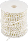 5mm Pearl Beads 66 Feet Pearls String Garland Roll Strand Artificial Beads Chain for Wedding Centerpiece Backdrop Christmas Tree Decoration DIY, Ivory