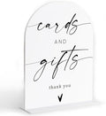 Cards and Gifts Sign, White Arch Acrylic Wedding Sign, Wedding Favors for Guests, Bridal Shower Decor, Engagement Party Decor, Centerpiece Table Decorations Party for Bride and Groom-2