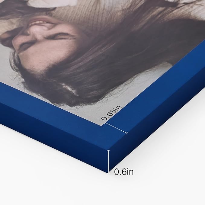 decorUhome Double 6x4 Picture Frame Horizontal, Engineered Wood Bifold Photo Frame with Plexiglass for Tabletop Display, 6x4, Royal Blue