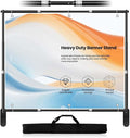 Jiang&Rong 10x10ft Heavy Duty Backdrop Stand Kit - Adjustable Step and Repeat Photo Banner Stand for Photography, Trade Shows, Photo Booths, Events(Black)