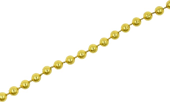 Mandala Crafts 4mm Faux Metallic Gold Pearl Beads Roll - 44 Yards Strand of Fake Pearls Chain Garlands Spool String for Christmas Tree, Wedding, Party, Vases, DIY Decoration