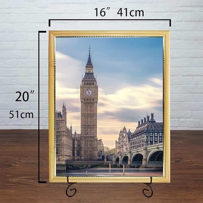 (2 pack)Iron Display Stand Large Black Iron Easel Plate Display Photo Holder Stand, Displays Picture Frames,Decorative Plates, Tablets and Art 15 Inch