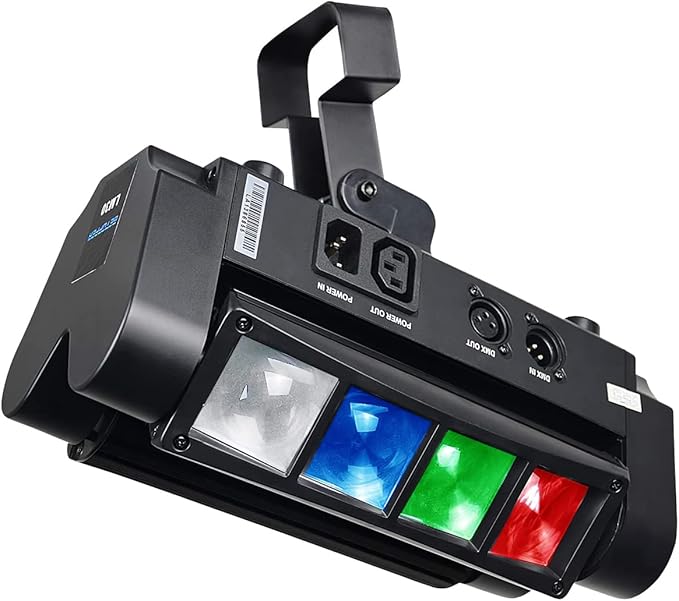 BETOPPER Moving Head DJ Lights,Stage Lights for Parties, RGBW 8x3W LED Spider Lights, Sound Activated & DMX-512 for Party, Pub, Wedding Event, Club, Carnival Festival, Disco Stage Lighting(2 Packs)