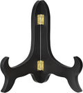 uxcell 7" Easel Plate Holder, Wooden Folding Display Stand Black for Decorative Picture Frame