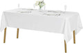 Rectangle Tablecloth 60x84 inch Washable Polyester Fabric Table Cloth for Wedding Party Dining Banquet Decoration（60x84, White）