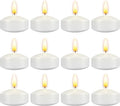 Aignis 12pcs Floating Discs Wax Candles, Burning Time 4+ Hours, 2 Inch Unscented Dripless, White Set for Wedding/Birthday/Celebration/Party/Holiday/Home Décor