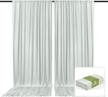 2 Panels Silver Backdrop Curtain, 10 x 10 Feet Background Curtains for Parties, Weddings, Baby Showers, Bachelorette Halloween, Christmas Birthday Party Photoshoot Backdrop Curtains Decorations