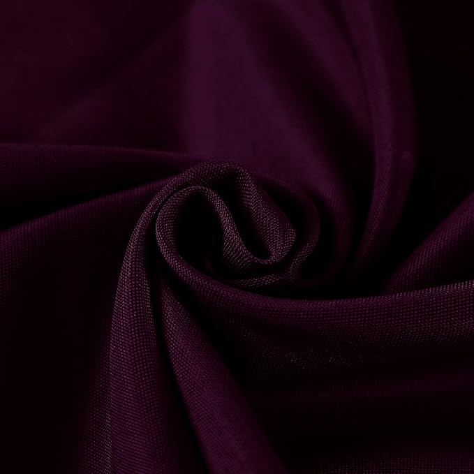 Fokitut 2 Pack Waterproof Rectangle Tablecloth, 90x156 Inch,Stain Resistant and Wrinkle Polyester Table Cloth, Fabric Table Cover for Kitchen Dining, Wedding, Party, Holiday Dinner-Eggplant
