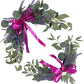 H&W 2pcs Artificial Wedding Arch Flowers for Wedding Sign, Floral Swag Dusty Decor for Reception Ceremony Backdrop Sweetheart Table （Lavender）