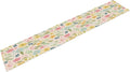 Floral Table Runner, Boho Style Watercolor Flower Green Leaf Plant Rectangle Table Decoration for Dining, Party, Holiday,13in（33cm） W * 72in（184cm） L